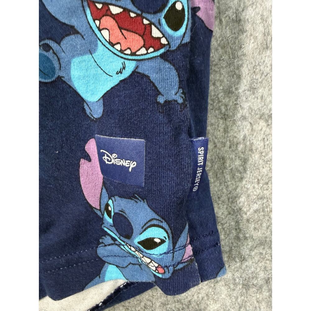 Disney World Stitch Spirit Jersey Blue Adult Large Long Sleeve All Over - Picture 4 of 10